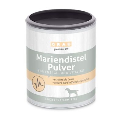 GRAU - 100 % reines Mariendistel Pulver, schützt die Leber